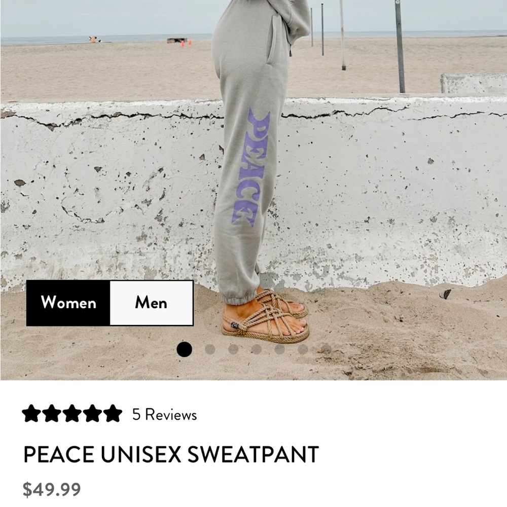 Gray Hoodie with Purple Peace Graphic - Picture 2 of 8